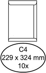 Enveloppe Quantore C4 229x324mm autocollante blanc 10 pièces 10 Stuk