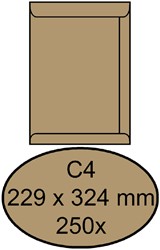 Envelop Quantore akte C4 229x324 90gr bruinkraft 250 Stuk