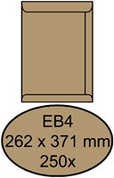 Enveloppe Quantore EB4 262x371mm gommée kraft brun 250 pièces 250 Stuk