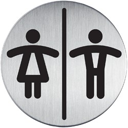 Pictogramme Durable 4920 Toilettes femmes/hommes rond 83mm 1 Stuk