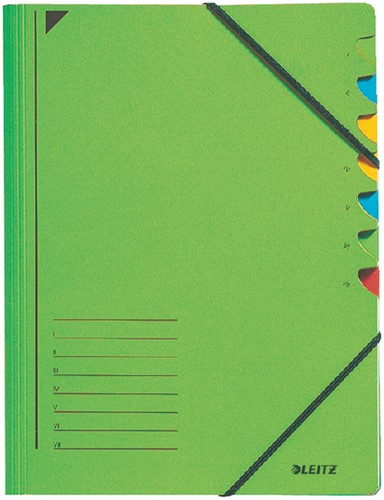 Trieur Leitz 7 intercalaires carton vert 1 Stuk-2