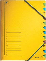Trieur Leitz 12 intercalaires carton jaune 1 Stuk