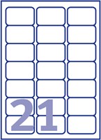 Etiket Avery J8160-25 63.5x38.1mm wit 525st 25 Vel-2