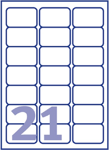 Etiket Avery J8160-25 63.5x38.1mm wit 525st 25 Vel-2