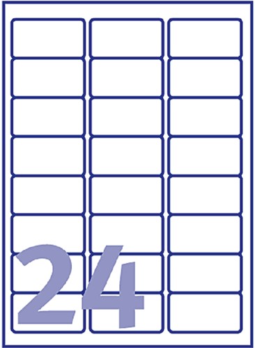 Etiket Avery J8159-25 63.5x33.9mm wit 600st 25 Vel-2