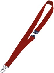Textielkoord Durable 8137 karabijnhaak rood 1 Stuk
