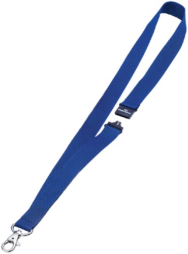 Textielkoord Durable 8137 karabijnhaak donkerblauw 1 Stuk