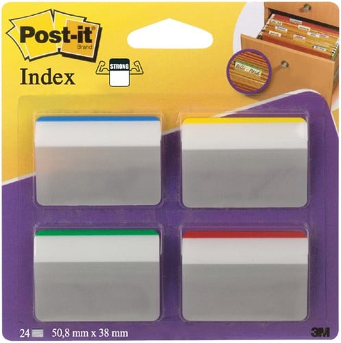 Indextabs Post-it 686A1 38x50.8mm strong geb ass 24 Stuk