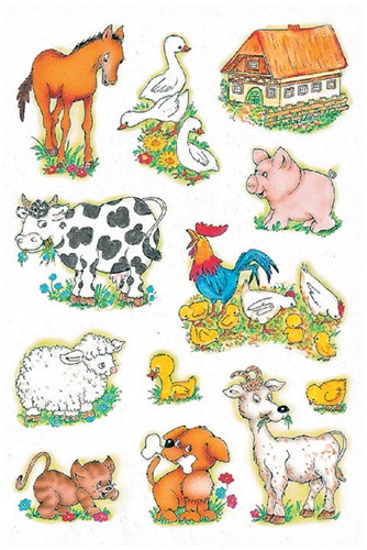 Etiket HERMA 5419 boerderijdieren 3 Vel