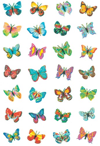 Etiket HERMA 6819 vlinder glitter folie 1 Vel