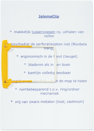 Mécanisme de reliure Djois JalemaClip Stick-up jaune AC 10 pièces 10 Stuk-3