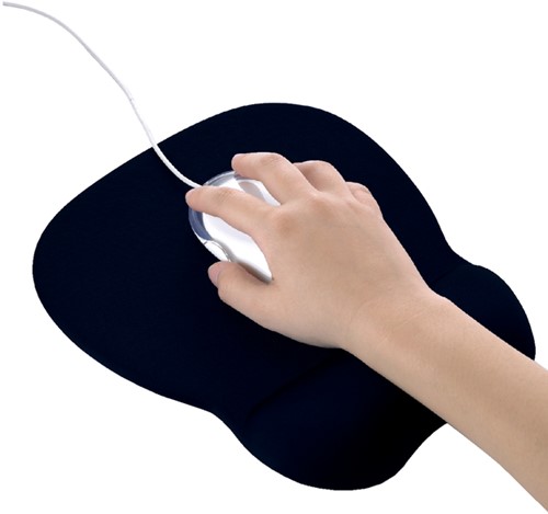 Tapis souris Quantore avec repose-poignet gel noir 1 Stuk