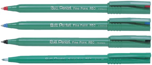 Rollerpen Pentel R50 M zwart 1 Stuk-2
