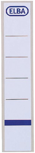 Etiquette dorsale Elba Smal 34x190mm adhésive blanc/bleu 10 pièces 10 Vel-2
