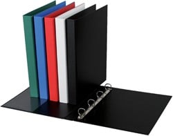 Ringband Quantore 4-rings A4 PP 20mm D-mech ass 1 Stuk