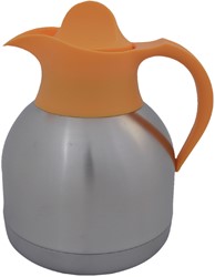 Pot isotherme à thé IEZZY 1 litre inox couvercle jaune 1 Stuk