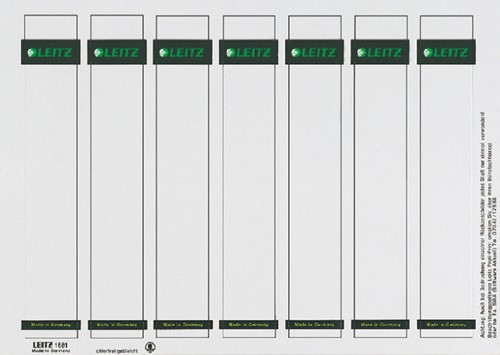Etiquette dorsale Leitz Smal/courte 31x190mm à insérer blanc 175 pièces 175 Stuk