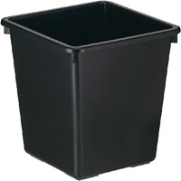 Corbeille à papier synthétique carrée conique 27L noir 1 Stuk