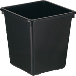 Corbeille à papier synthétique carrée conique 27L noir 1 Stuk