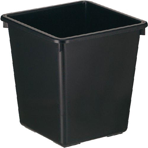 Corbeille à papier synthétique carrée conique 27L noir 1 Stuk