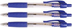 Stylo bille Quantore Grip rétractable Medium bleu 1 Stuk