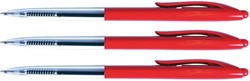 Stylo bille Quantore rétractable Medium rouge 1 Stuk