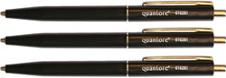 Stylo bille Quantore rétractable avec clip métal Medium noir 1 Stuk