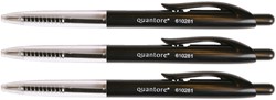 Stylo bille Quantore rétractable Medium noir 1 Stuk