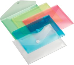 Pochette enveloppe Europel A5 paysage 250x180mm PP transparent blanc 1 Stuk