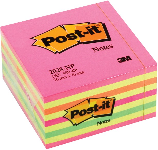 Bloc cube Post-it rose pastel 76x76mm