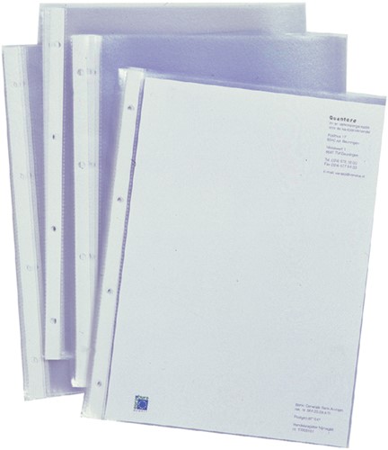 Pochette Qbasic 4 perforations PP 0.05mm grainé 100 pièces 100 Stuk