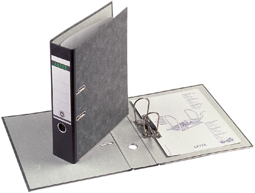 Ordner Leitz 1082 180° 80mm karton folio zwart 1 Stuk-2