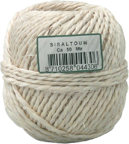 Ficelle Sisal Muller 2 fils Ø ±3mm ±50m 1 Stuk